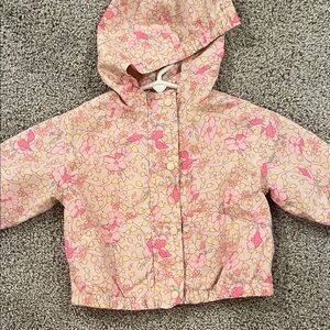 Zara Pink Floral Kids Raincoat